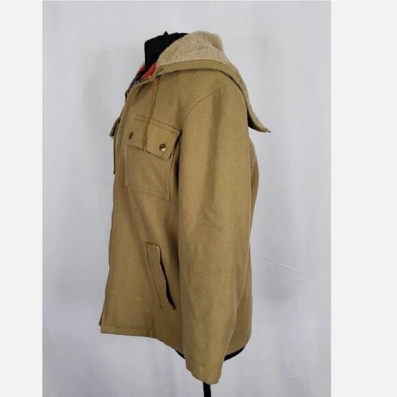 Vintage McGregor USA Heavy Duty Wool Plaid Lined Chore Jacket Barn Coat Med / 42 - Picture 2 of 9